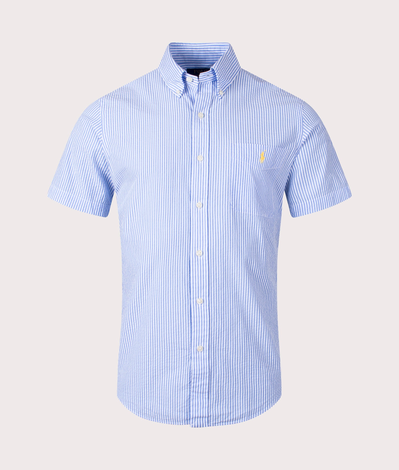 Custom Fit-Lightweight-Short-Sleeve-Sport-Shirt-Blue/White-Polo-Ralph-Lauren-EQVVS