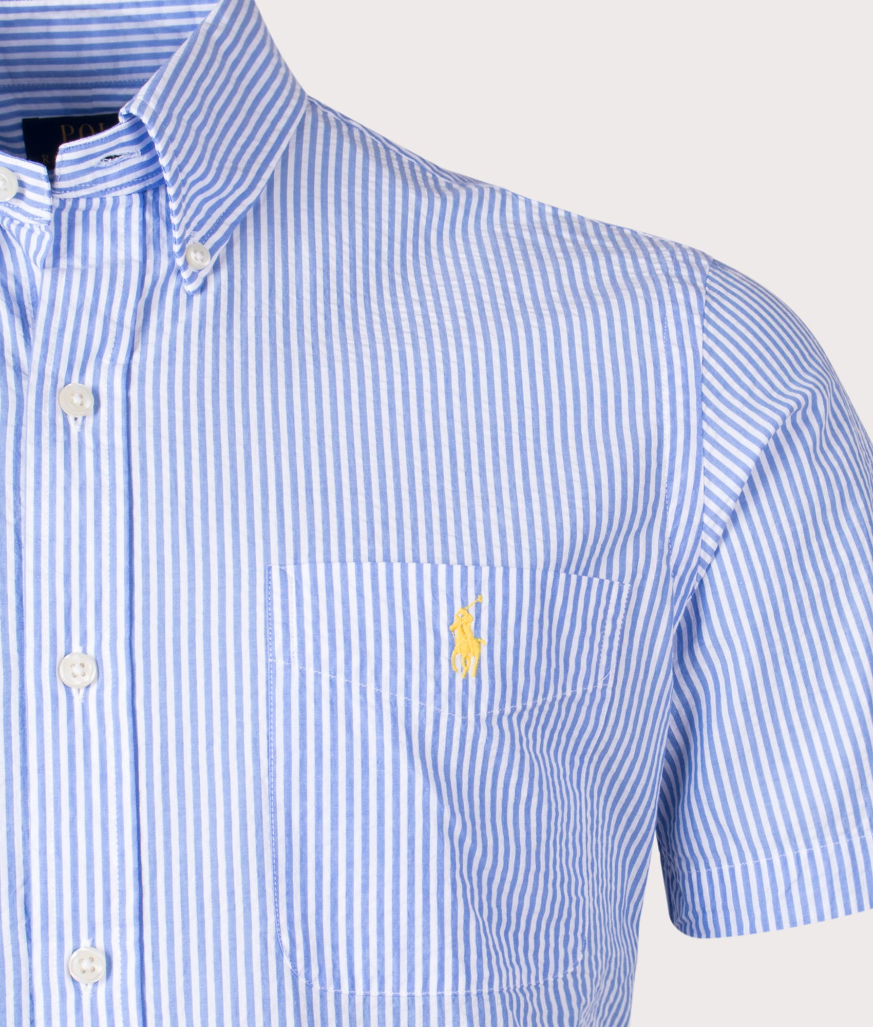 Custom Fit-Lightweight-Short-Sleeve-Sport-Shirt-Blue/White-Polo-Ralph-Lauren-EQVVS