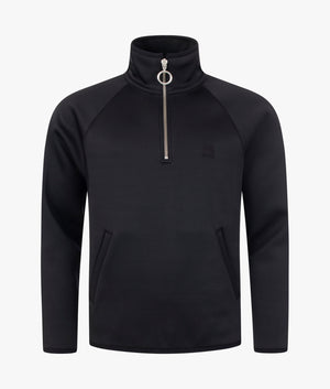 Zipped-Collar-Sweatshirt-Black-AMI-EQVVS