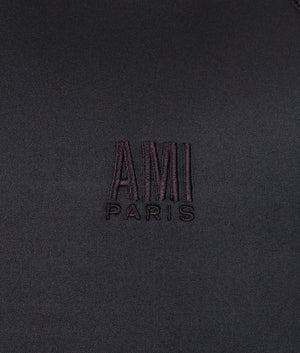 Zipped-Collar-Sweatshirt-Black-AMI-EQVVS
