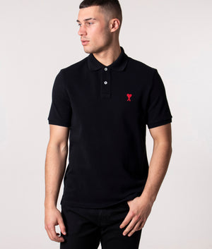 Ami-De-Coeur-Polo-Shirt-Black-AMI-EQVVS