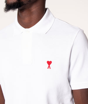 ★ AMI ★ de Coeur Polo Shirt White ★送料・関税込★ AMI Paris Ami De Coeur Polo Shirt | White | FARFETCH