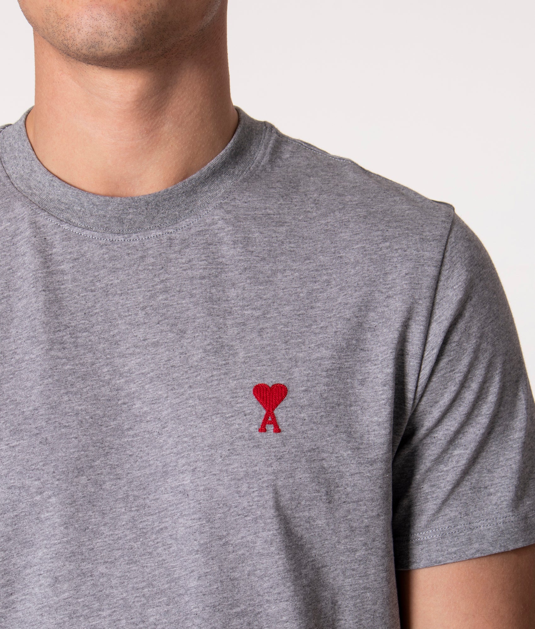 ADC-Small-Logo-T-Shirt-Heather-Grey-AMI-EQVVS
