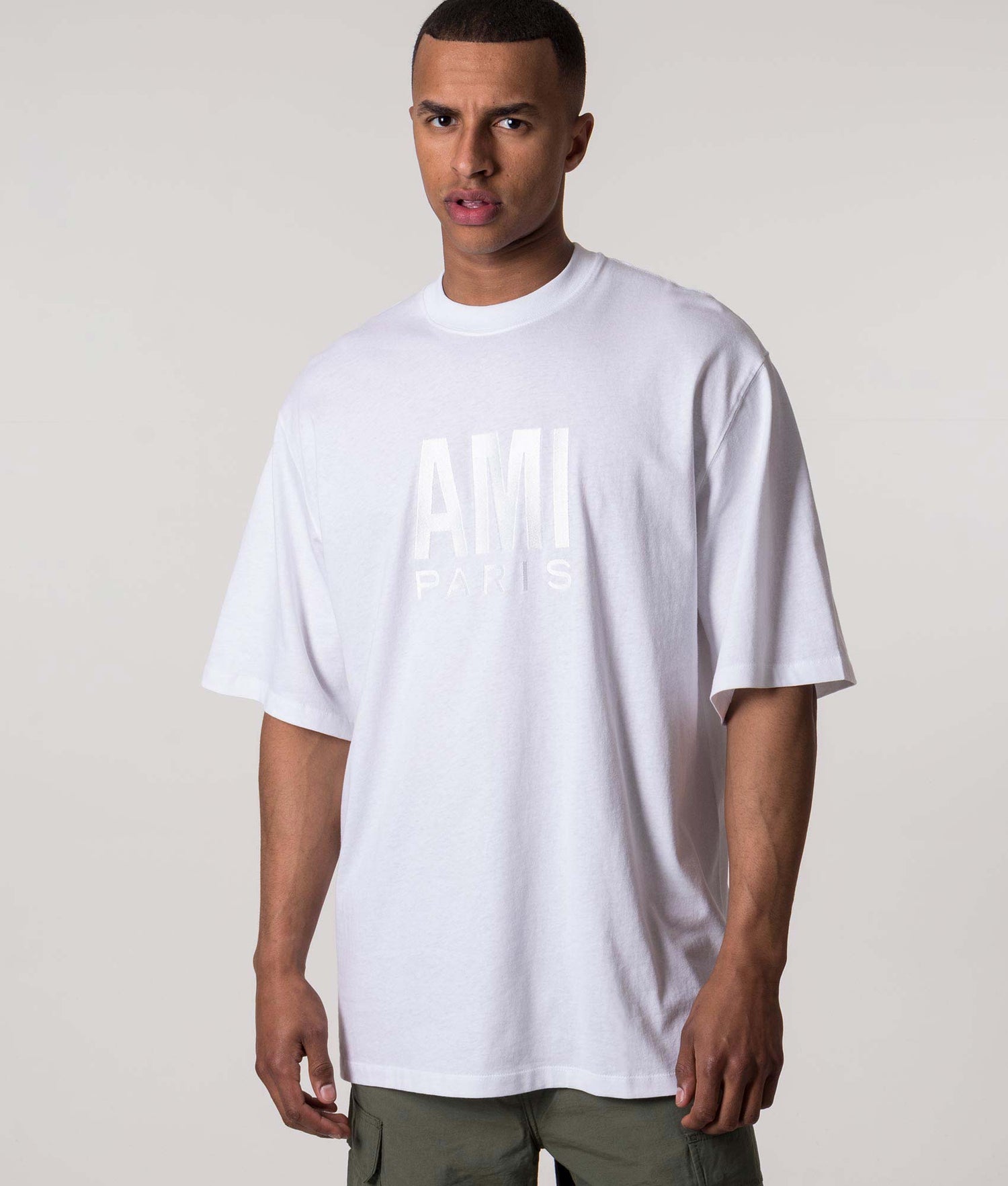Ami Paris Oversized T-Shirt White | AMI | EQVVS