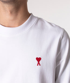 Long-Sleeve-Ami-De-Coeur-T-Shirt-White-AMI-EQVVS