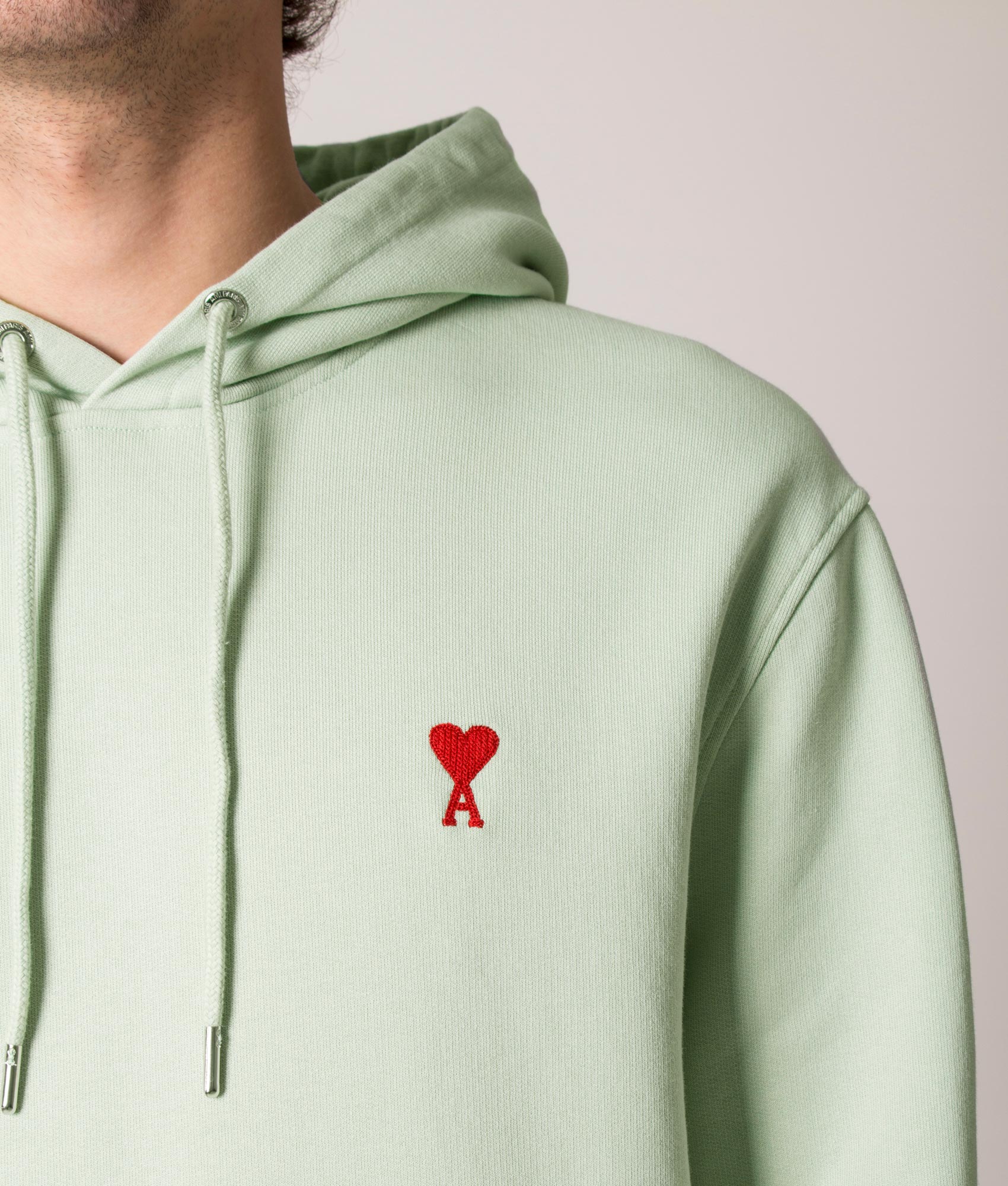 Small-Ami-De-Coeur-Logo-Hoodie-Pale-Green-AMI-EQVVS