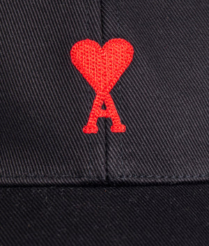 Ami-De-Coeur-Embroidery-Cap-Black-AMI-EQVVS