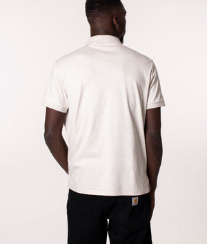 Custom Slim Fit Interlock Polo Shirt in Grey Heather, Polo Ralph Lauren, EQVVS, Model Back