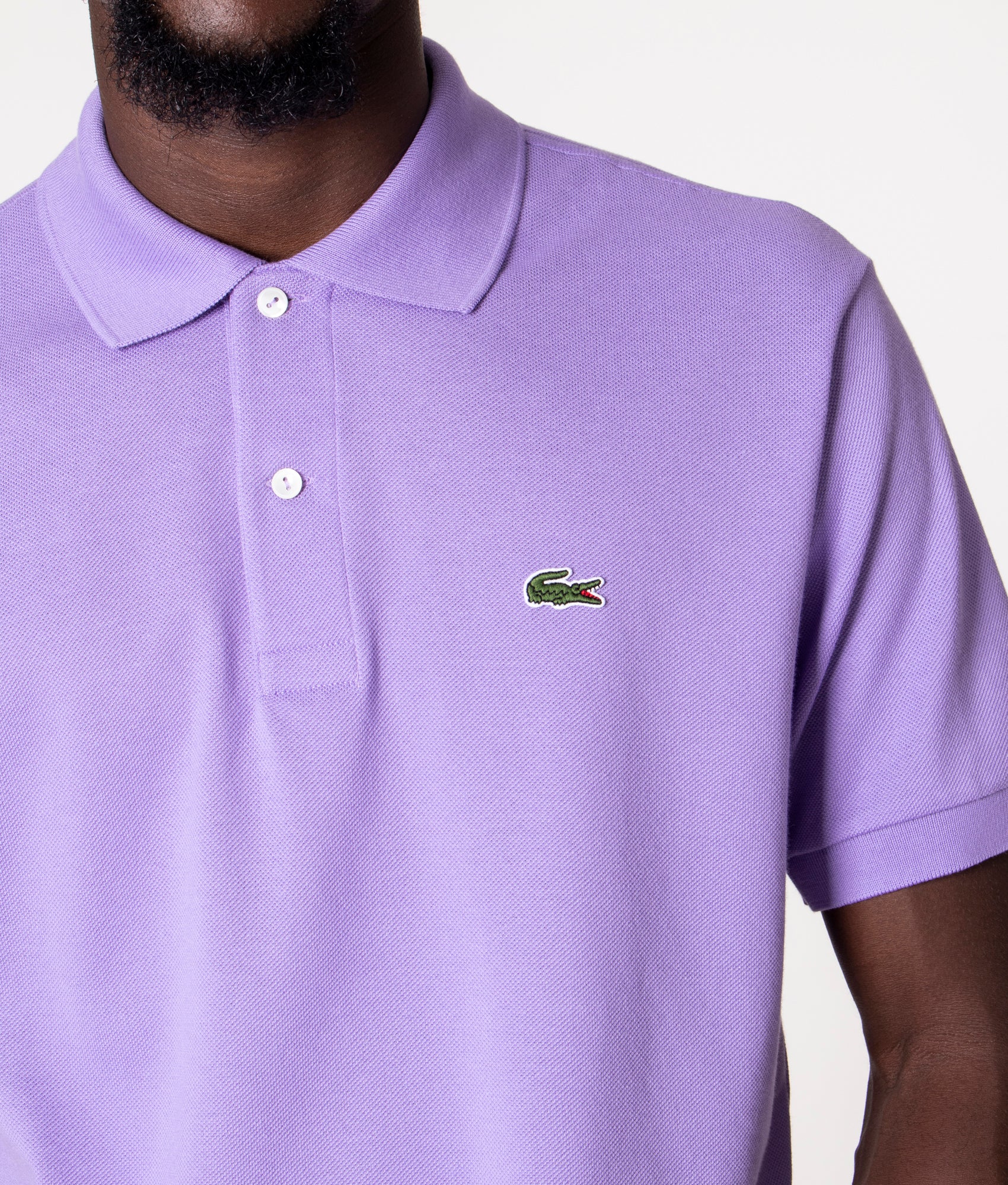Relaxed Fit Croc Logo L1212 Polo Shirt Neva Purple | Lacoste | EQVVS
