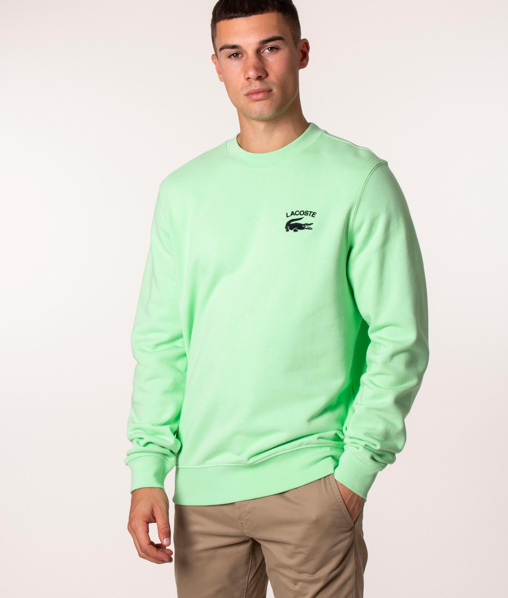 Inscription-Sweatshirt-Ash-Lacoste-EQVVS