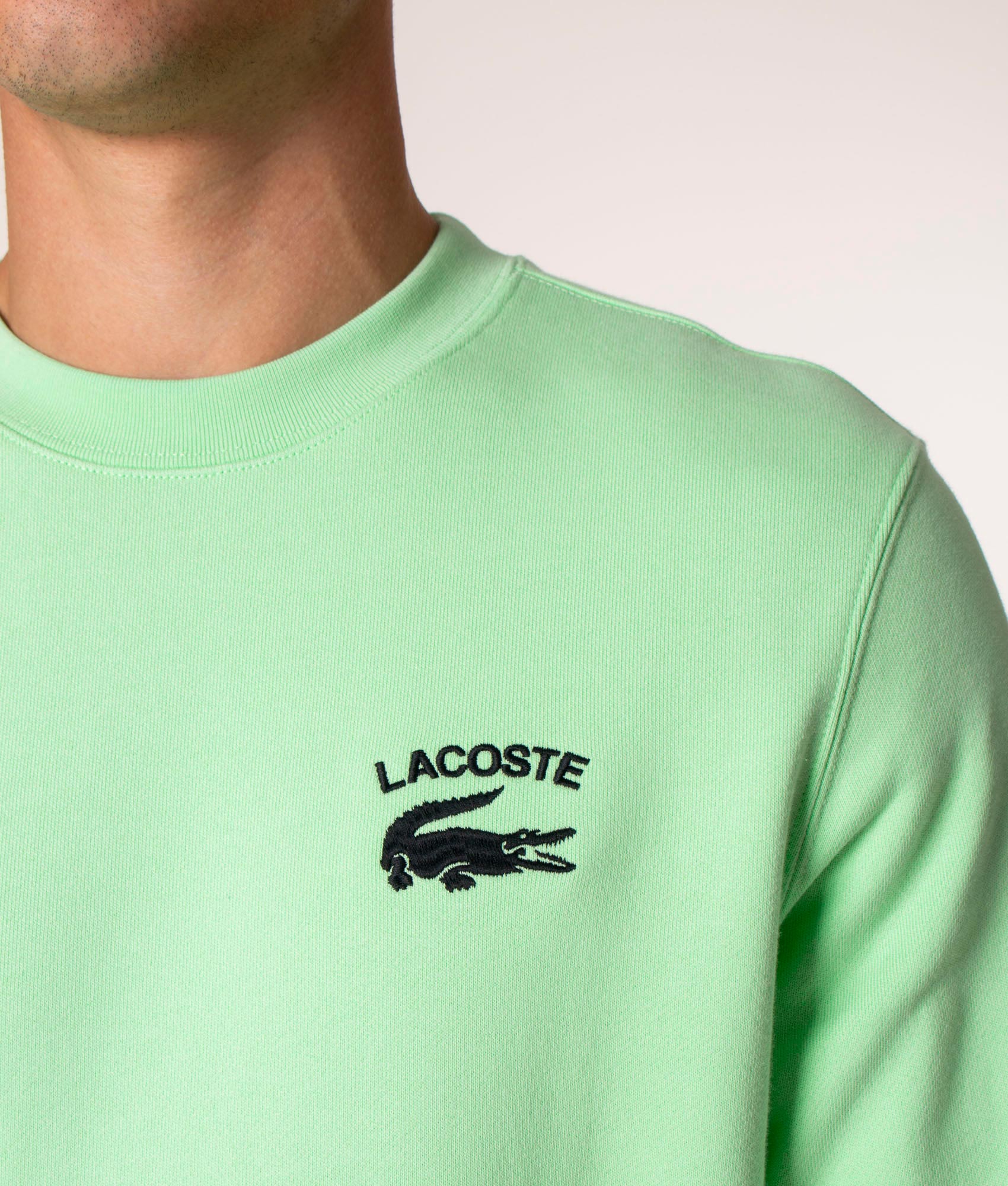 Inscription-Sweatshirt-Ash-Lacoste-EQVVS
