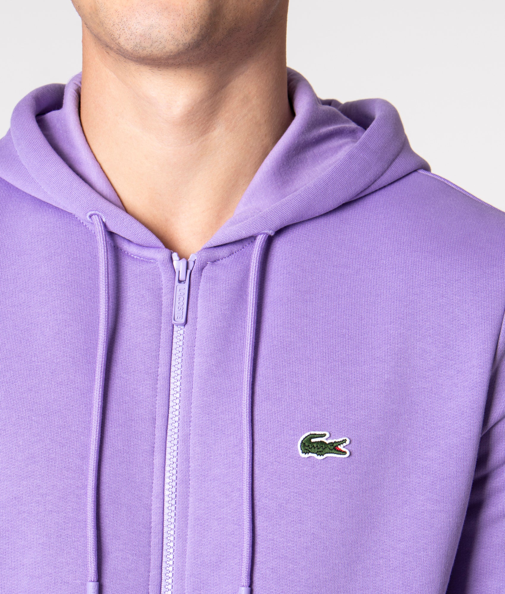 Zip Through Logo Hoodie | | Neva Purple Lacoste EQVVS