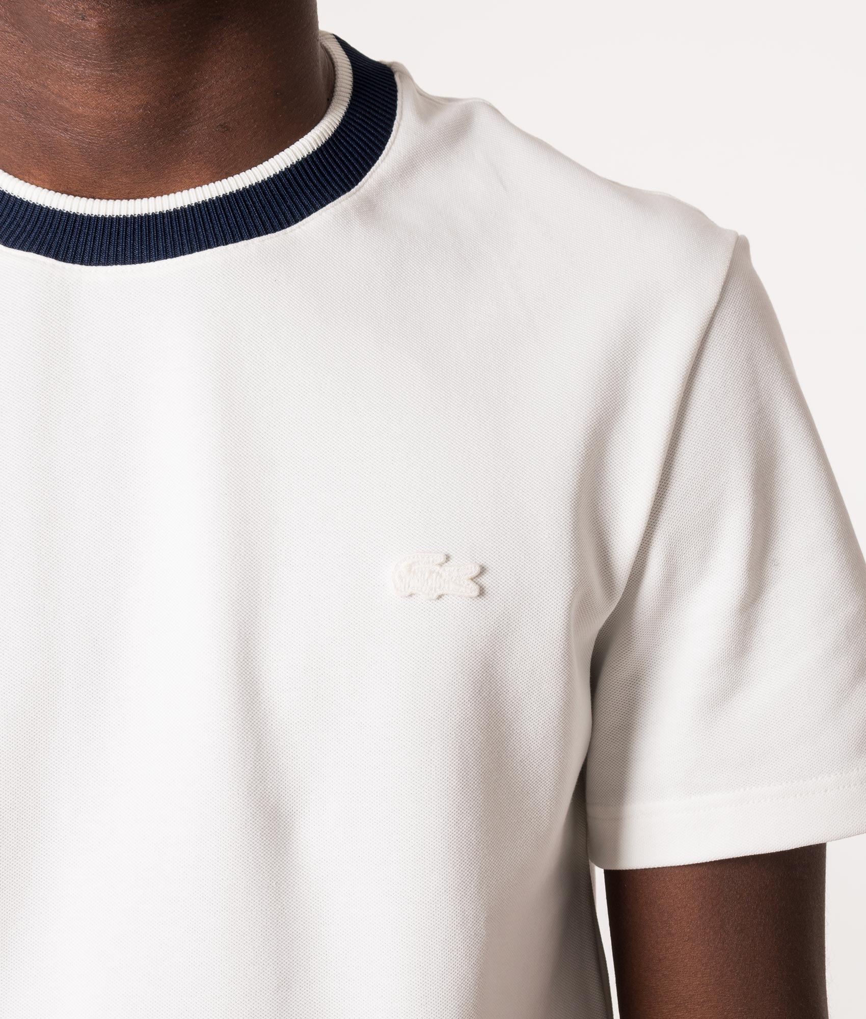 Stretch-Pique-Striped-Collar-T-Shirt-Flour/Navy-Blue-Lacoste-EQVVS
