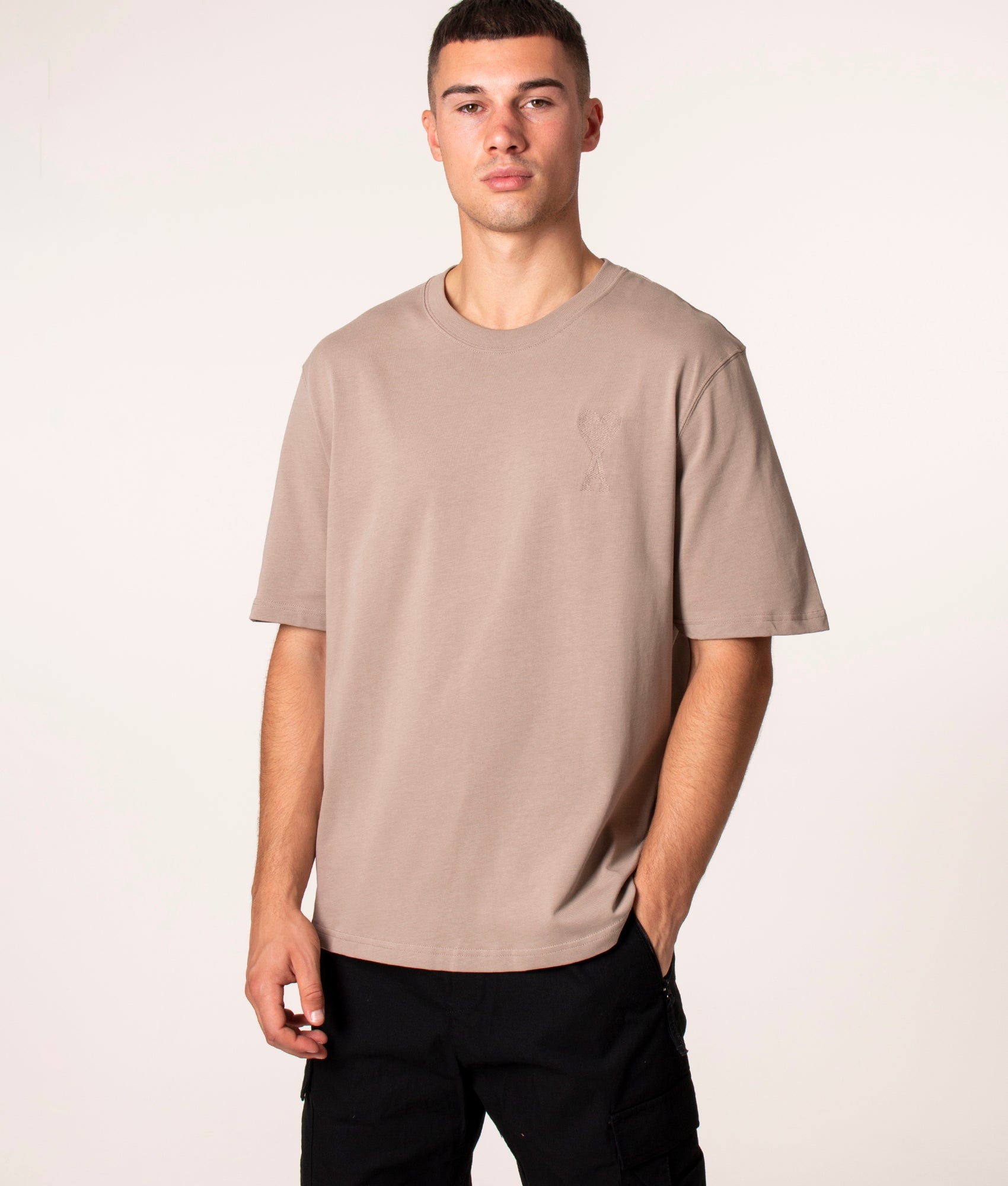 Oversized-Tonal-Big-Ami-De-Coeur-Logo-T-Shirt-Dark-Beige-AMI-EQVVS