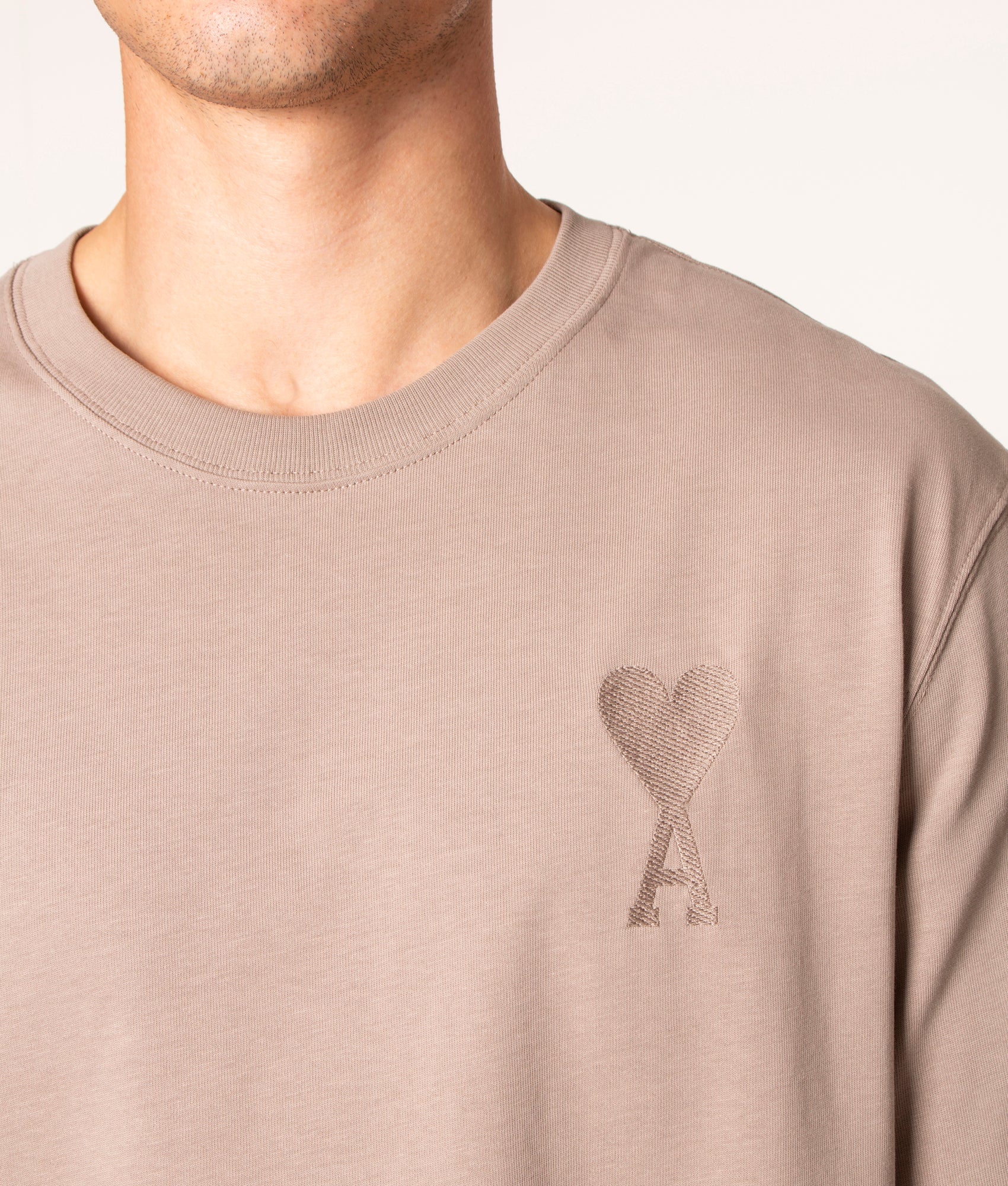 Oversized-Tonal-Big-Ami-De-Coeur-Logo-T-Shirt-Dark-Beige-AMI-EQVVS