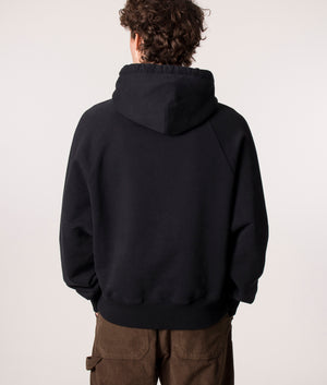 AMI Paris France Hoodie in Black, EQVVS. Model, reverse. 