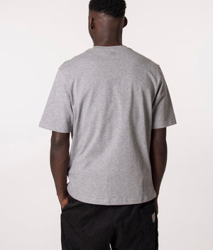 Contrast-Ami-De-Coeur-Logo-T-Shirt-Heather-Grey/Red-AMI-EQVVS