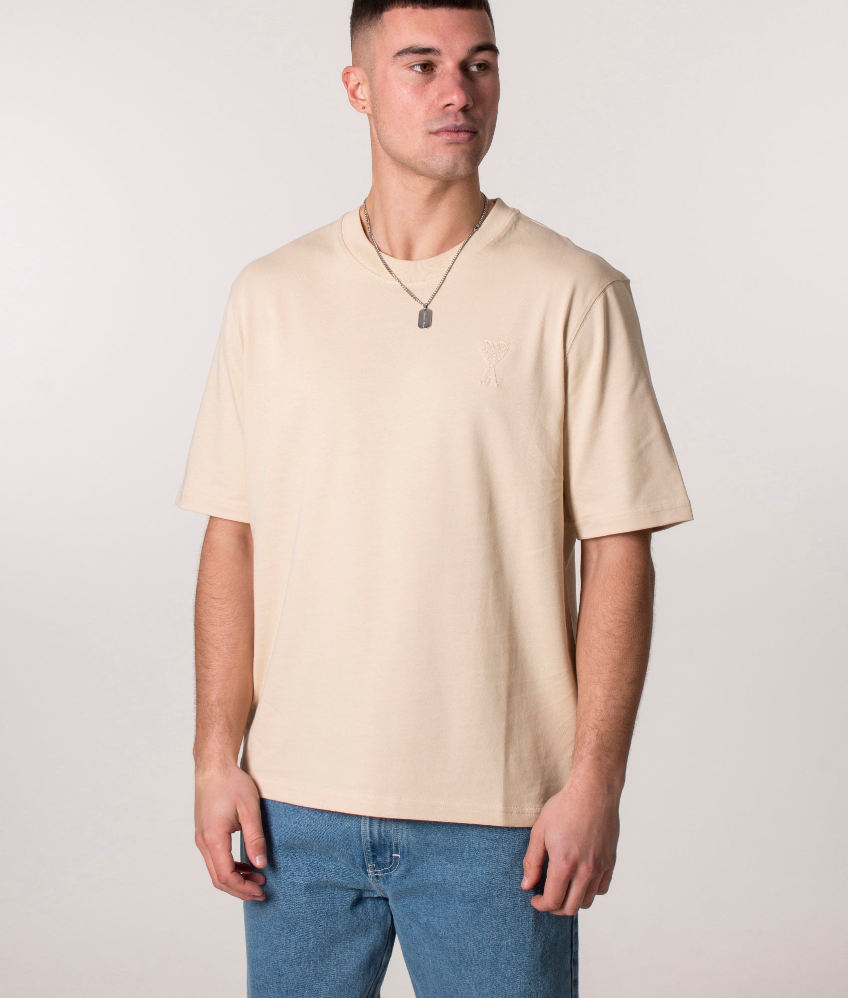 Relaxed Fit Tonal Ami De Coeur Logo T-Shirt