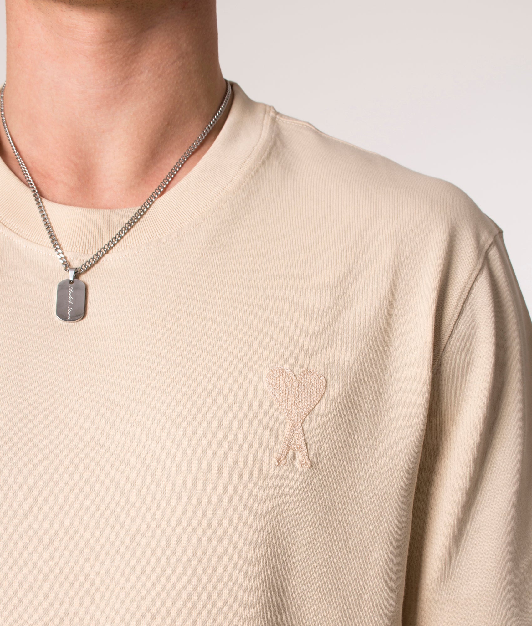 Relaxed Fit Tonal Ami De Coeur Logo T-Shirt