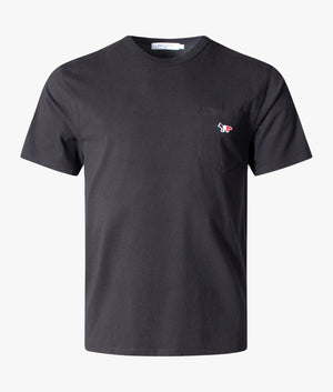Tricolor-Fox-Patch-Classic-Pocket-T-Shirt-Black-Maison-Kitsune-EQVVS