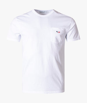Tricolor-Fox-Patch-Classic-Pocket-T-Shirt-White-Maison-Kitsune-EQVVS