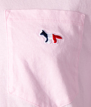 Tricolor-Fox-Patch-Classic-Pocket-T-Shirt-Light-Pink-Maison-Kitsune-EQVVS