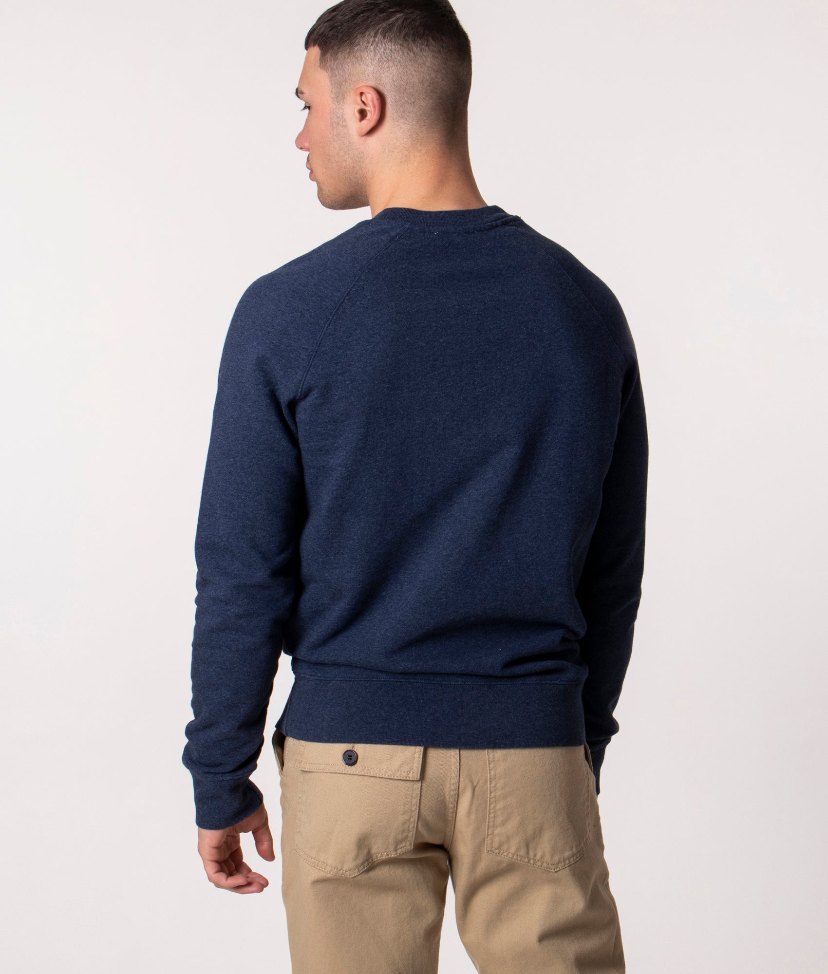Fox-Head-Patch-Classic-Sweatshirt-Navy-Melange-Maison-Kitsune-EQVVS