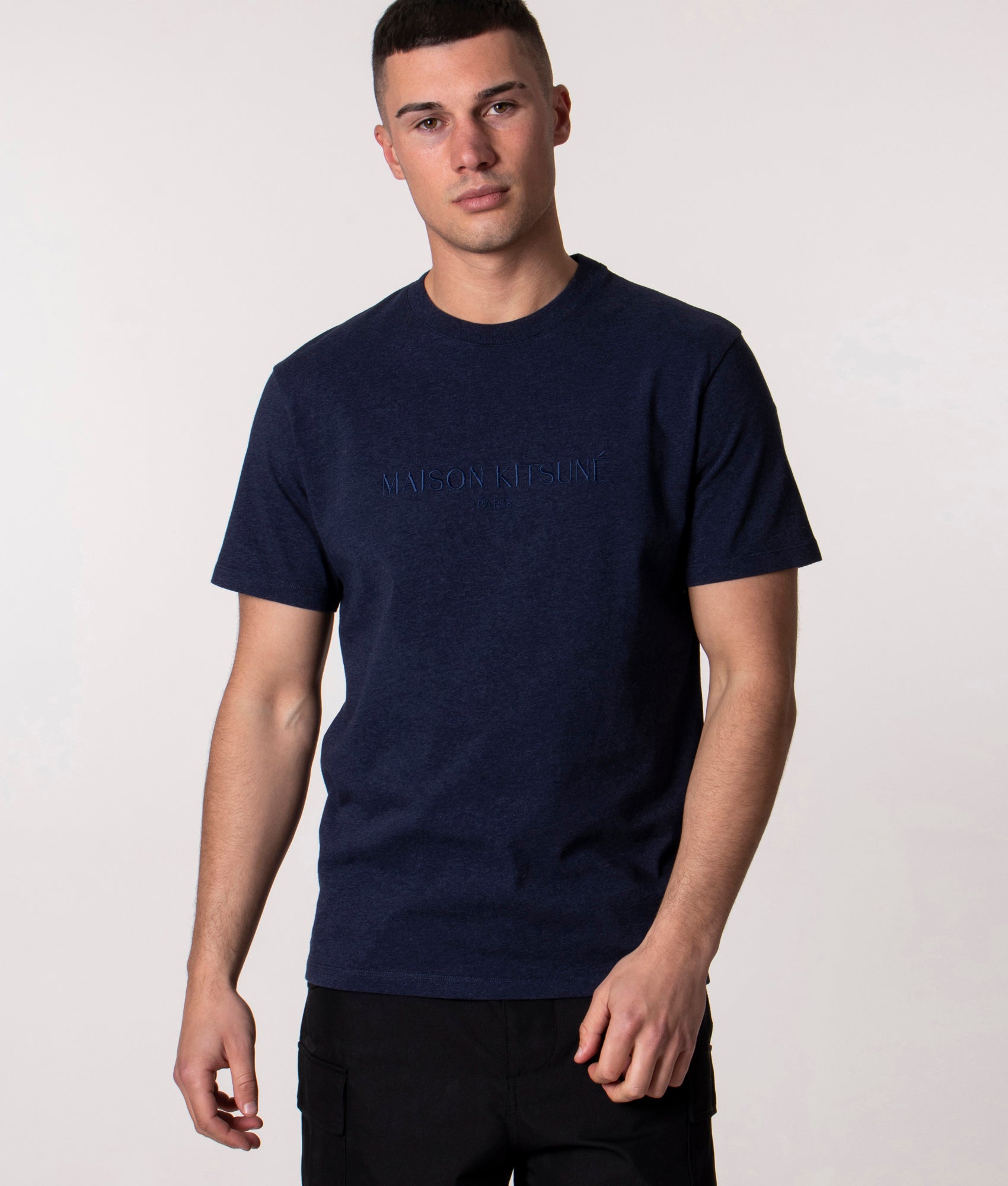 Embroidery-Classic-T-Shirt-Shirt-Navy-Melange-Maison-Kitsune-EQVVS