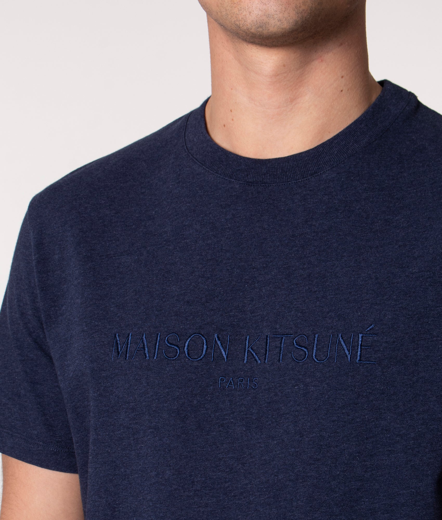 Embroidery-Classic-T-Shirt-Shirt-Navy-Melange-Maison-Kitsune-EQVVS