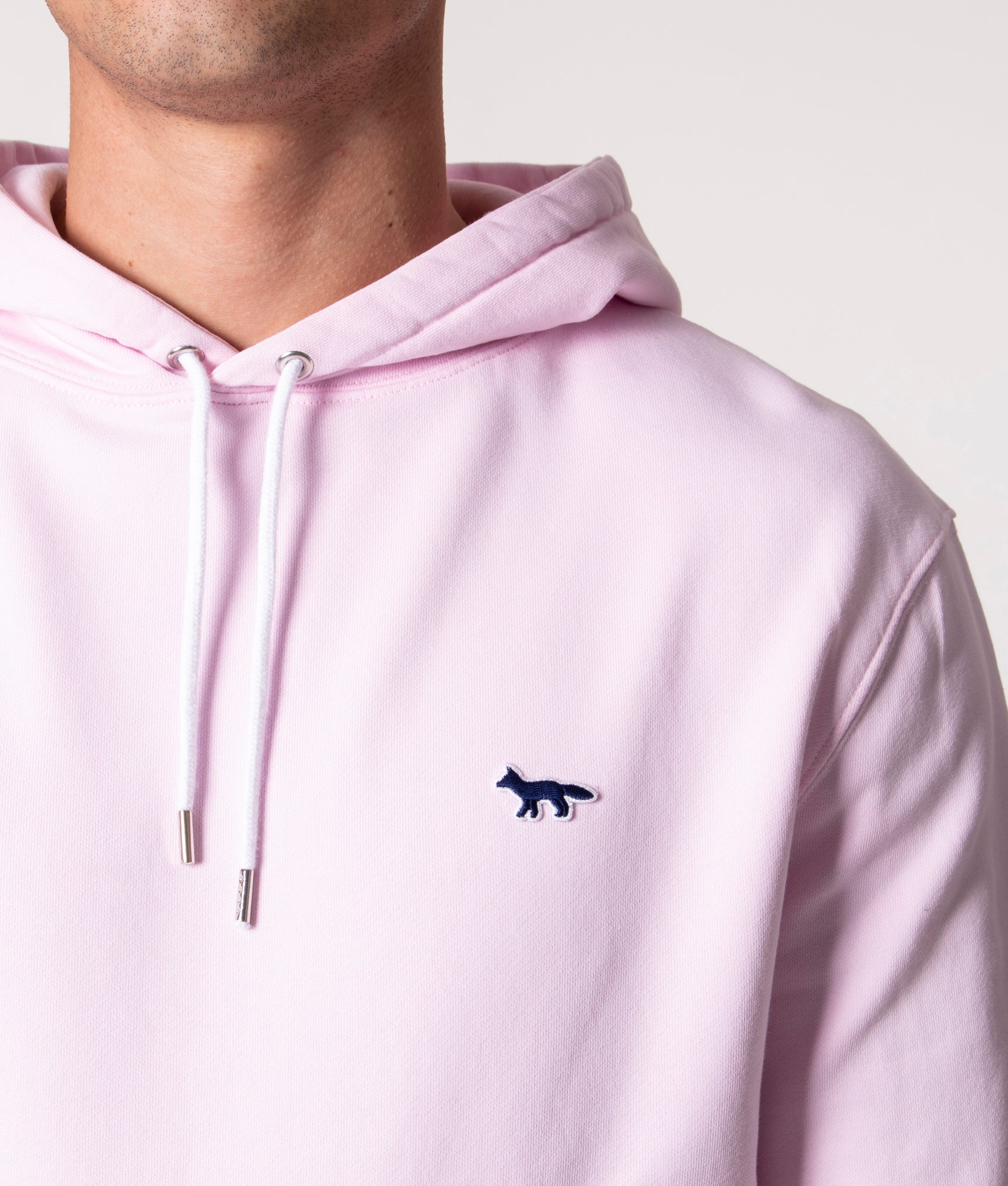 Maison Kitsuné Slim Fit Navy Fox Patch Classic Hoodie EQVVS