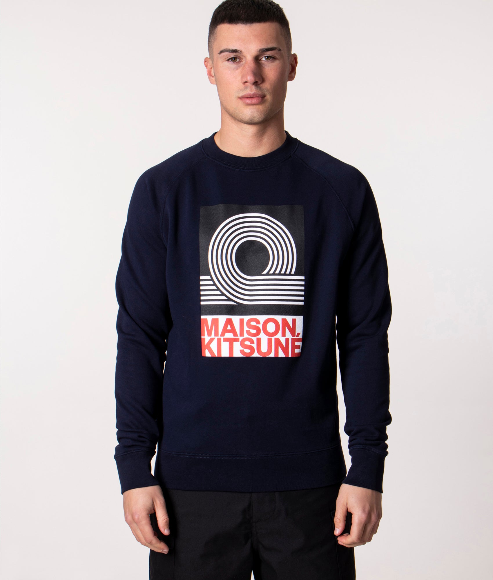 Slim-Fit-Anthony-Burrill-Sweatshirt-Navy-Navy-Maison-Kitsune-EQVVS