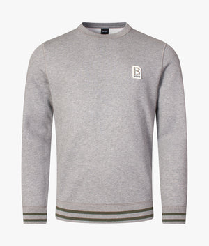 Wemix-Twin-Tipped-Sweatshirt-Silver-BOSS-EQVVS