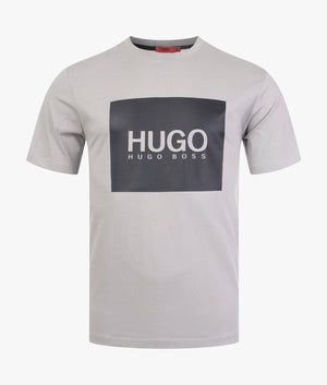 Dolive-Logo-Box-Print-214-T-Shirt-Silver-HUGO-EQVVS