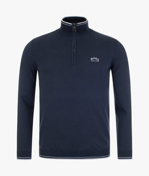 Quarter-Zip-Neck-Logo-Sweater-Navy-BOSS-Athleisure-EQVVS