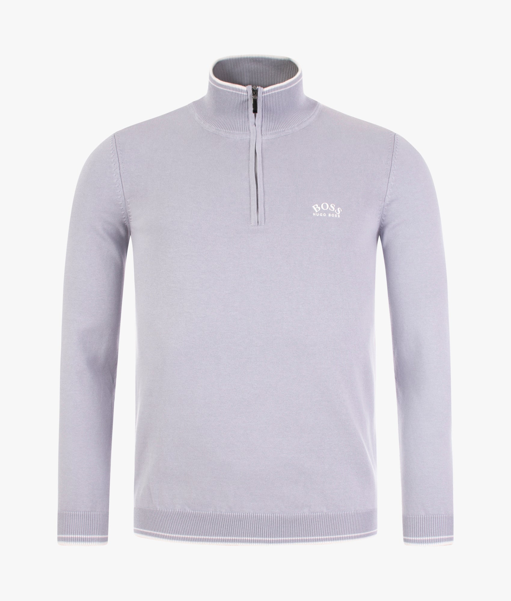 Quarter-Zip-Neck-Logo-Sweater-Open-Blue-BOSS-Athleisure-EQVVS