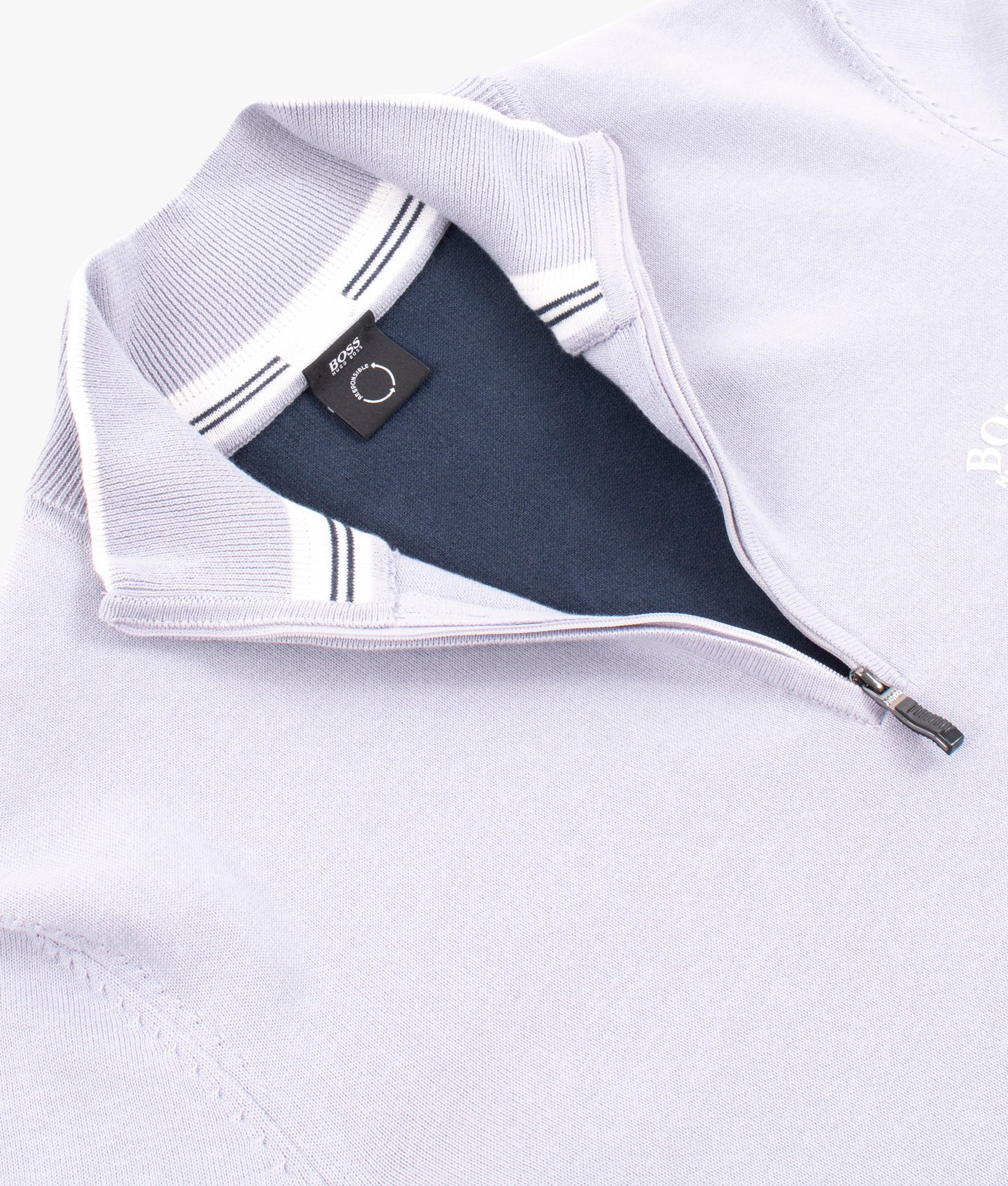 Quarter-Zip-Neck-Logo-Sweater-Open-Blue-BOSS-Athleisure-EQVVS