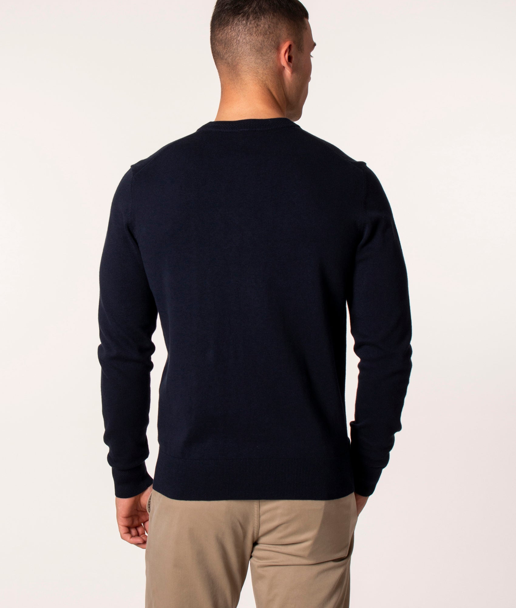 BOSS Kanovano Sweatshirt in Dark Blue at EQVVS, Model back