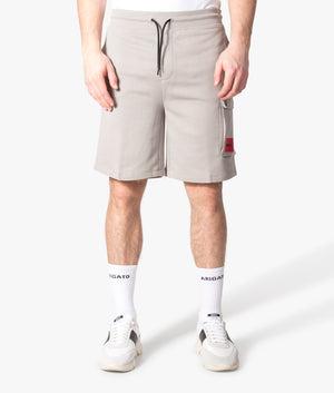 Dizzi222-Red-Logo-Label-Shorts-Medium-Grey-HUGO-EQVVS