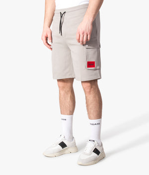 Dizzi222-Red-Logo-Label-Shorts-Medium-Grey-HUGO-EQVVS