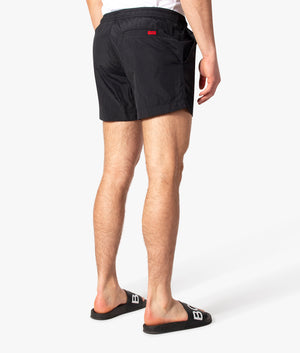 Dominica-Quick-Drying-Red-Logo-Label-Swim-Shorts-Black-HUGO-EQVVS