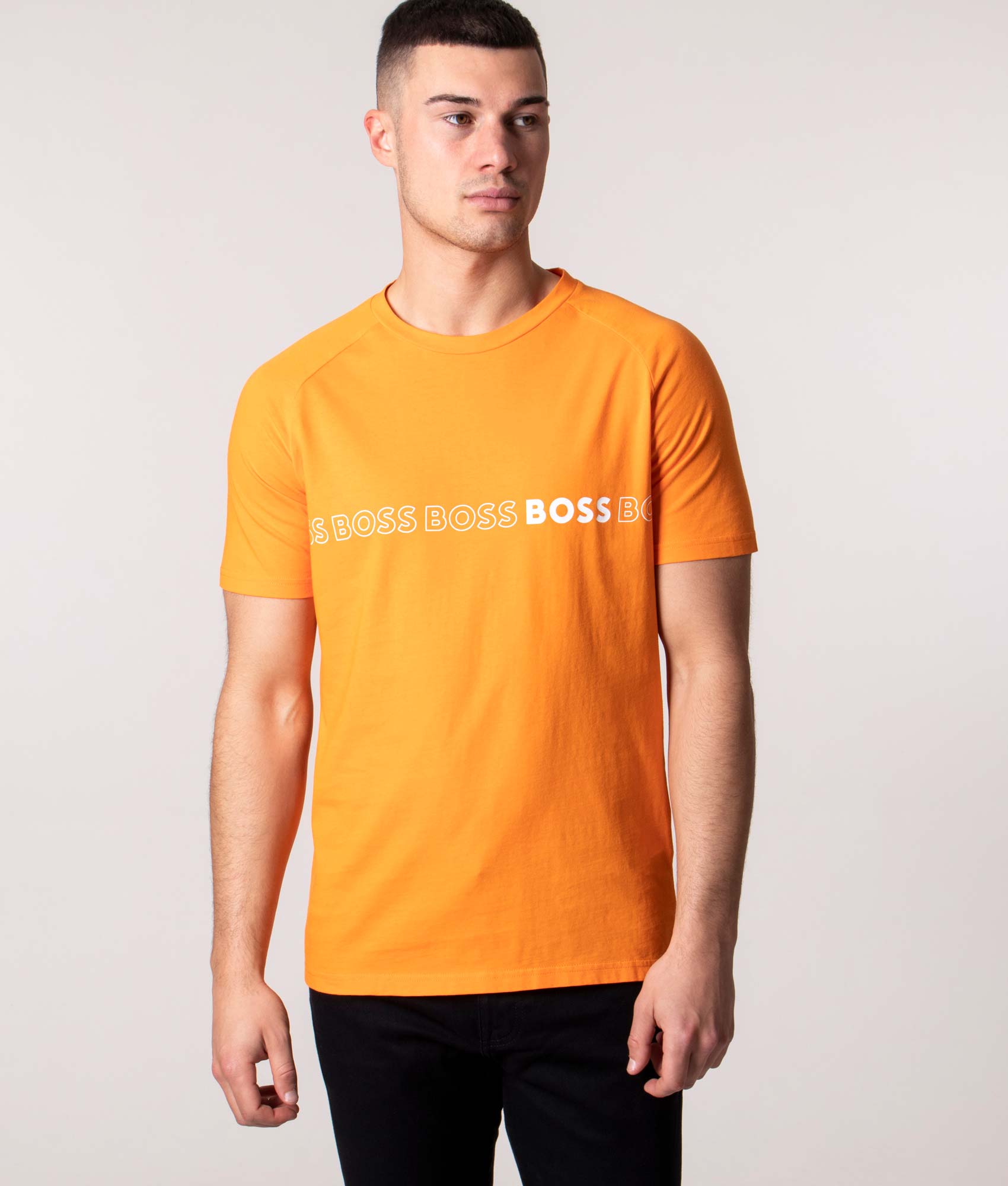 Slim Fit Rn T-Shirt Medium Orange | Boss | Eqvvs