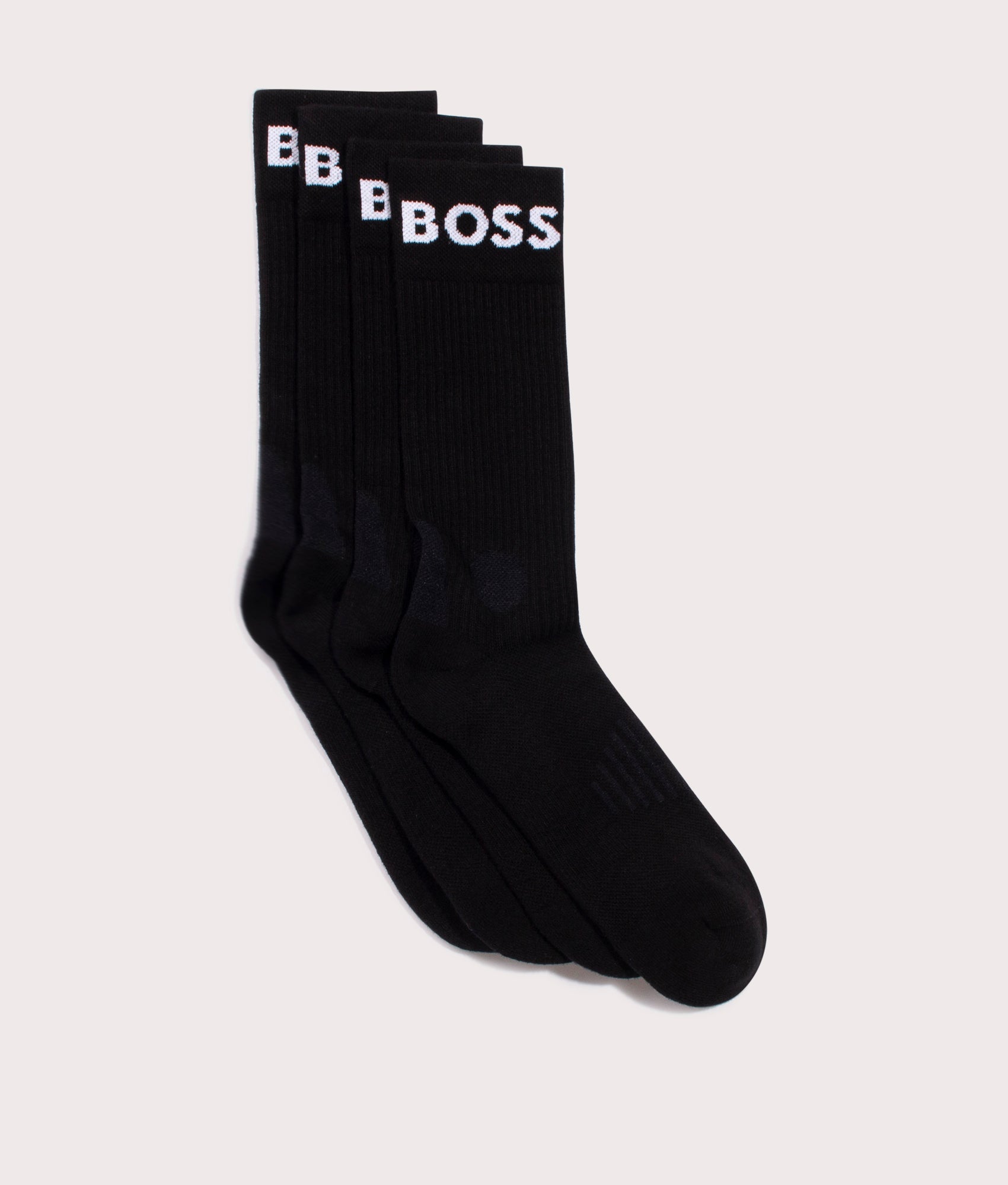 Two-Pack-Of-Quarter-Length-Stretch-Sport-Socks-Black-BOSS-EQVVS