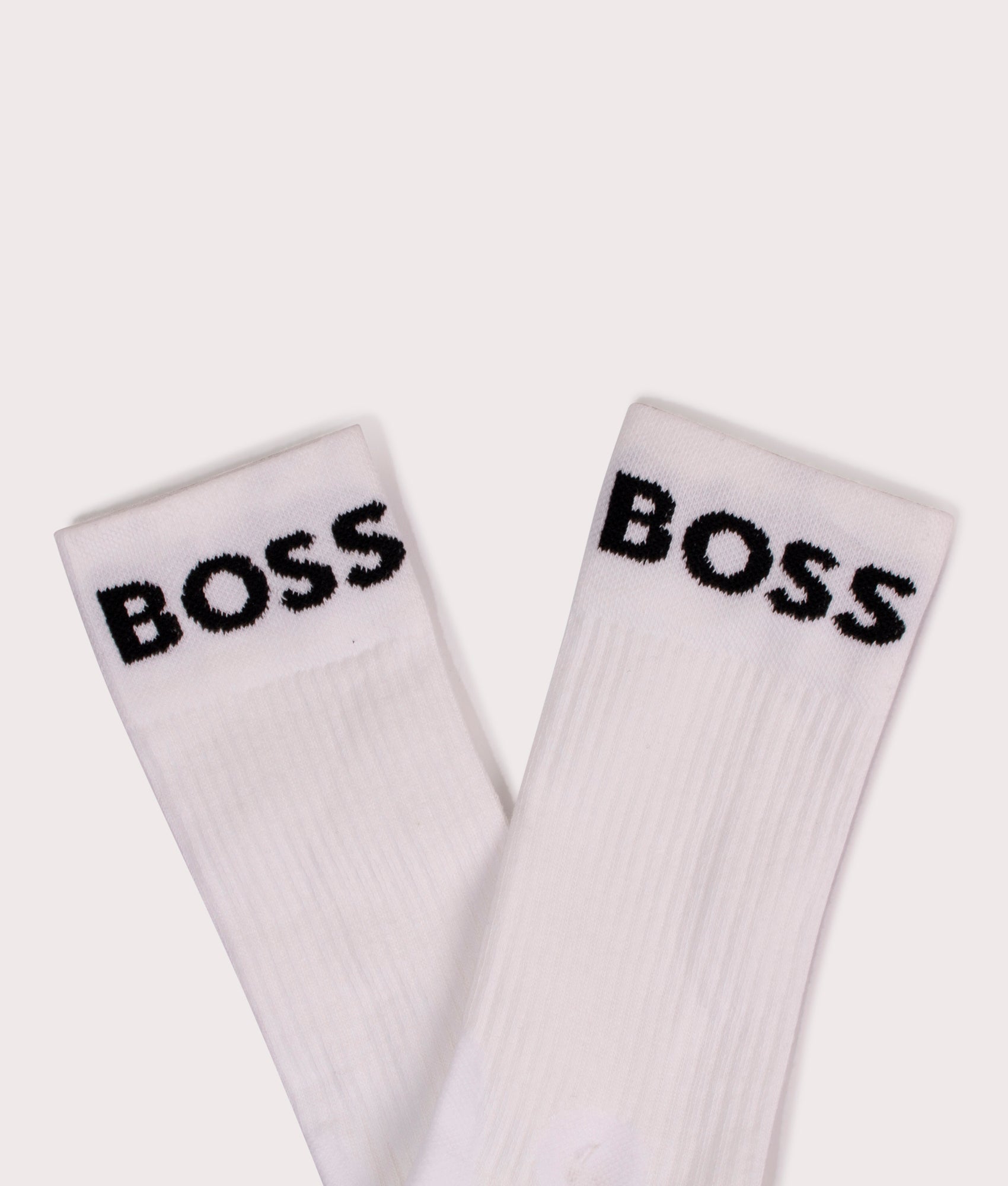 Two-Pack-Of-Quarter-Length-Stretch-Sport-Socks-White-BOSS-EQVVS