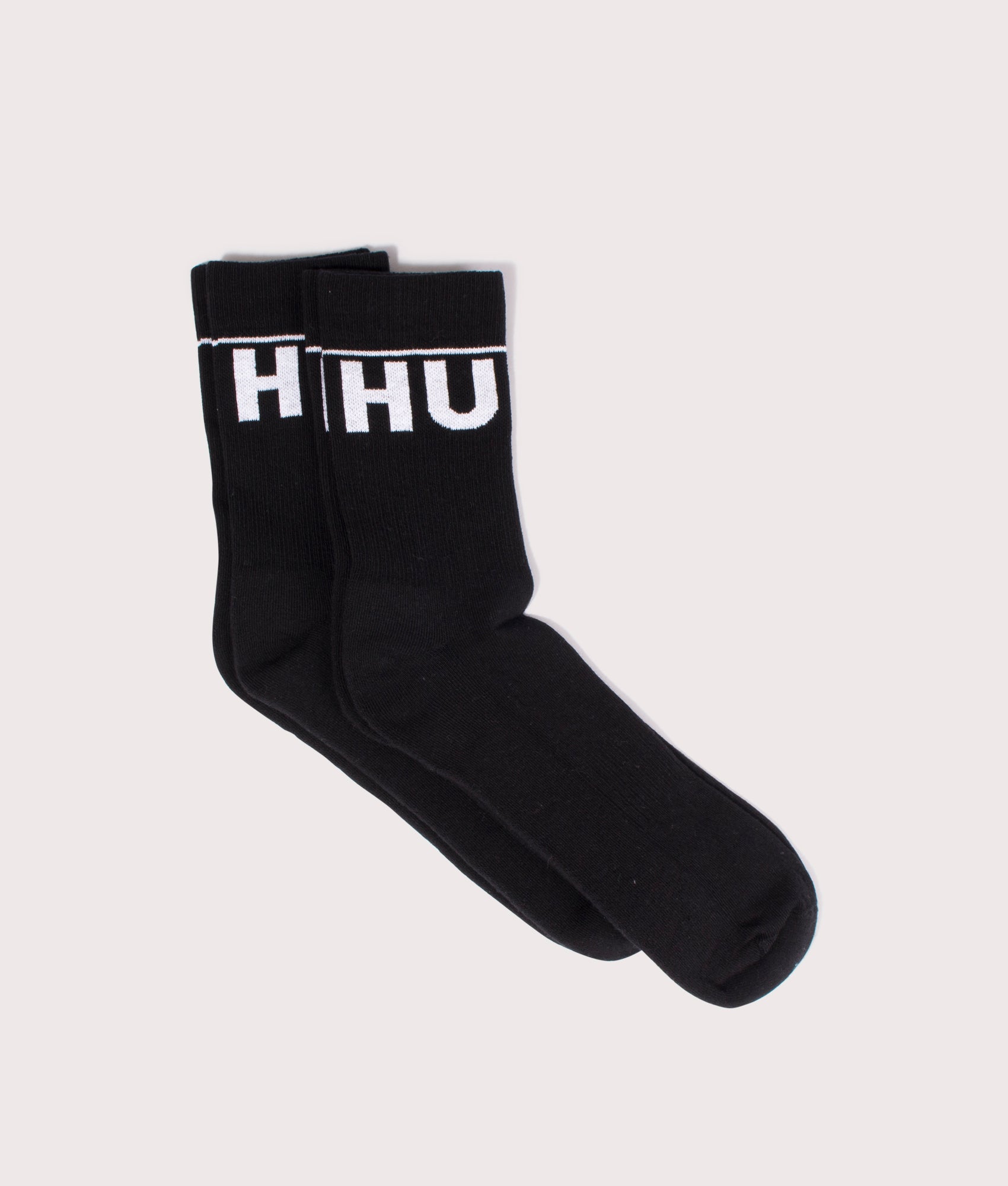 Two-Pack-of-Quarter-Length-Iconic-Rib-Sports-Socks-Black-HUGO-EQVVS
