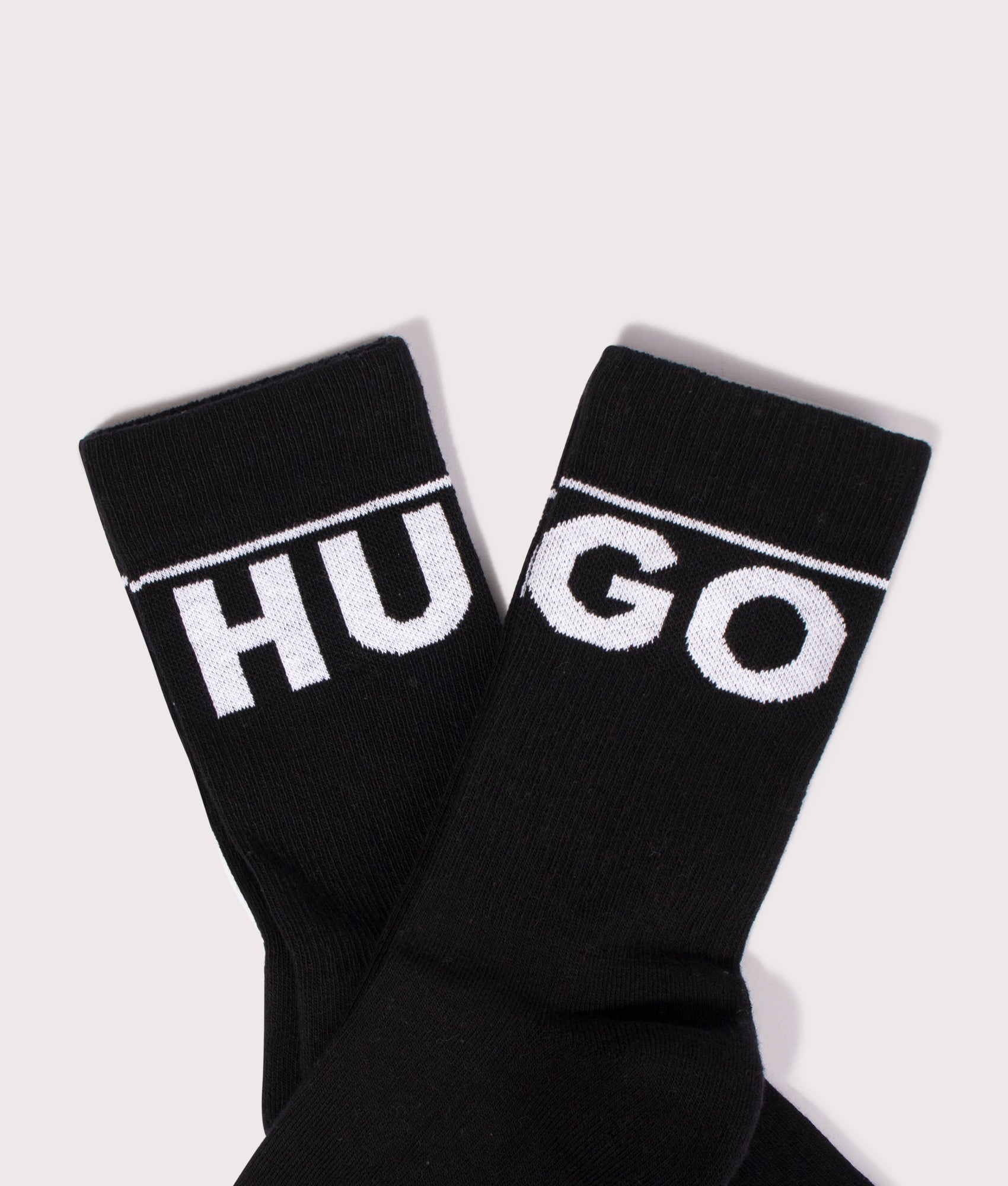 Two-Pack-of-Quarter-Length-Iconic-Rib-Sports-Socks-Black-HUGO-EQVVS