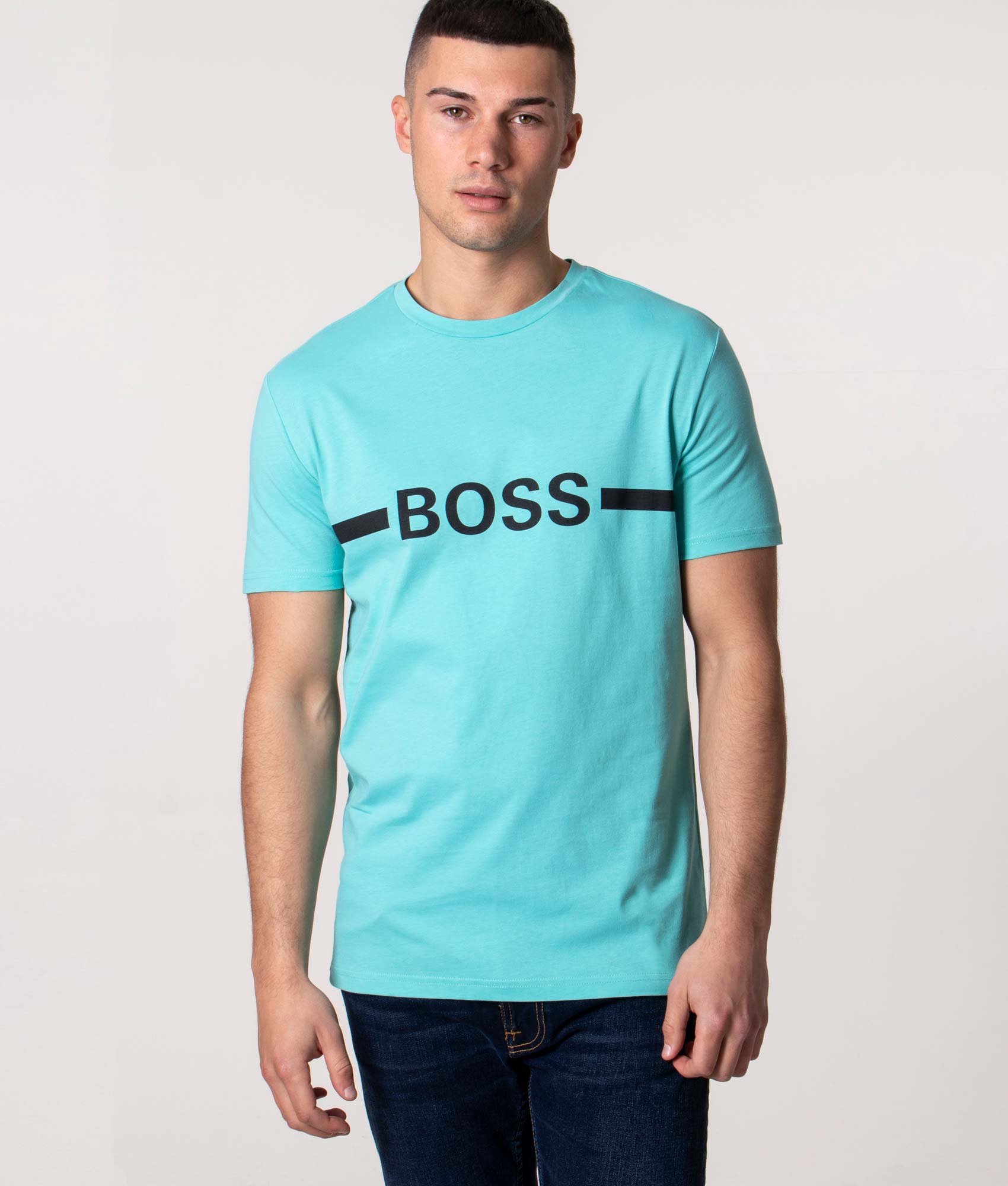 Slim-Fit-Chest-Logo-RN-T-Shirt-Turquoise/Aqua-BOSS-EQVVS