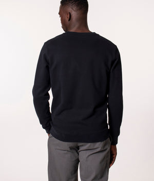 BOSS Casual Relaxed Fit Weevo 2 Sweatshirt in Black at EQVVS, Model back