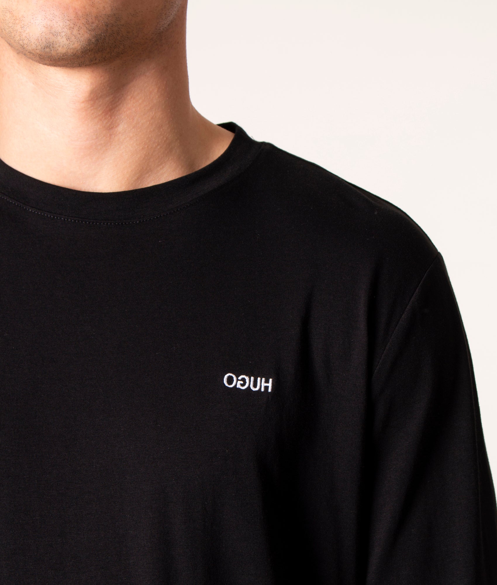 Derol-Long-Sleeve-T-Shirt-Black-HUGO-EQVVS