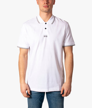 Casual-PChup-Central-Logo-Short-Sleeve-Polo-White-BOSS-EQVVS