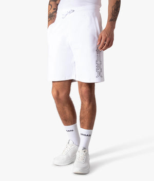Regular-Fit-Doolio-Cropped-Logo-Sweat Shorts-White-HUGO-EQVVS